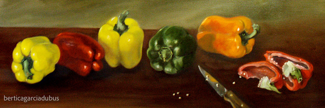 Peppers, Oil on Canvas