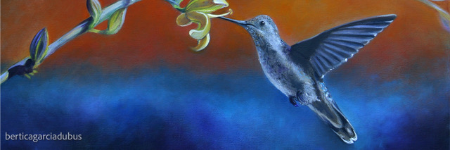 Summertime Hummingbird, Oil on Canvas